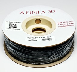 Bild von 3D Filament 1,75 , Schwarz 1kg, ABS Value Line