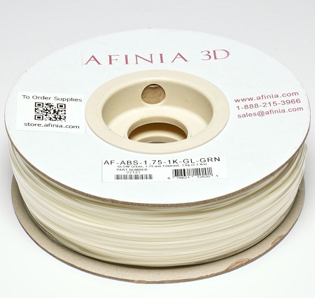 Billede af Specialty 3D Filament 1,75 , Glow Green 1kg, ABS Value Line