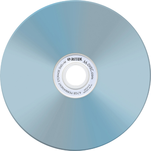 Kuva M-Disc Blu-Ray RITEK, InkJet white, in Cakebox of 25
