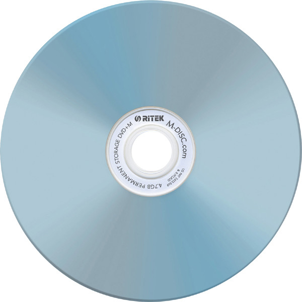 Picture of M-Disc Blu-Ray RITEK, InkJet white, in Cakebox of 25