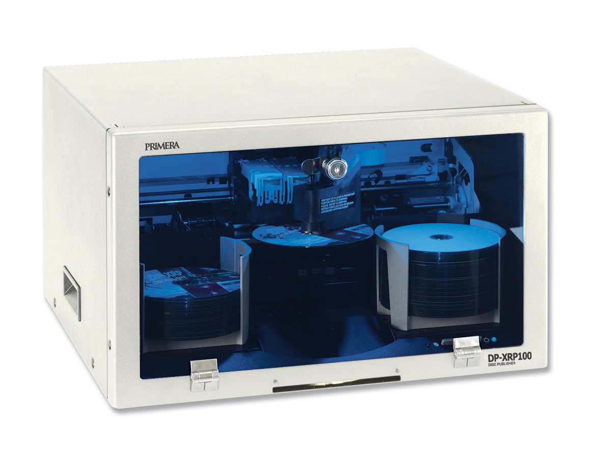 Imagen de Duplicadora CD/DVD con robot de Primera: Disc Publisher XRP100 blanco/gris