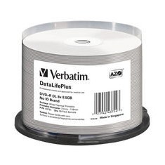 Image de DVD+R 8.5GB Verbatim 8x surface blanche imprimable thermique - cakebox de 50