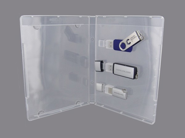 Immagine di Custodia per 3 USB Pen Drive trasparente