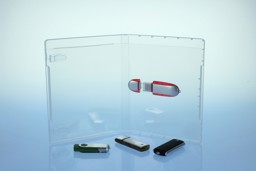 Immagine di Custodia formato Blu Ray per 1 chiavetta USB trasparente