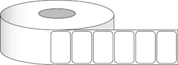 Bild von Papier Matte Etikett 4" x 3" (10,16 x 7,62 cm) 675 Etiketten pro Rolle 2"Kern