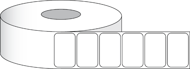 Poli Beyaz Mat Eko Etiketler 4" x 3" (10,2 x 7,6 cm) 600 rulo başına adet 2" çekirdek resmi
