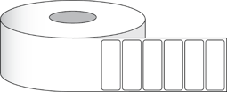 εικόνα του Χαρτί υψηλής στιλπνότητας Ετικέτα 4x1,5" (10,16 x 3,81 cm) 1300 ετικέτες ανά ρολό 2" πυρήνας