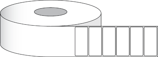 Afbeelding van Papier Hoogglans Etiket 3x1" (7,62 x 2,54 cm) 1900 etiketten per rol 2"kern