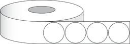 εικόνα του Ετικέτα χαρτιού υψηλής στιλπνότητας 2,5" (6,40 cm) στρογγυλή; 800 ετικέτες ανά ρολό 2" πυρήνας
