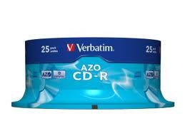 Imagem de CD-R Verbatim 80 DLP AZO - 25 unidades
