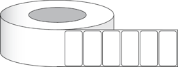 Immagine di Etichette di carta opache 2" x 1" (5,08 x 2,54 cm) 2375 etichette per rotolo 3" core
