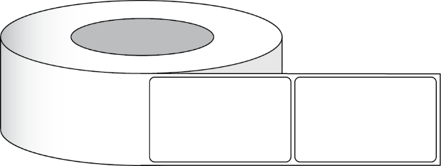 Bild von Papier Matte Etikett 3" x 5" (7,62 x 12,7 cm) 500 Etiketten pro Rolle 3"Kern