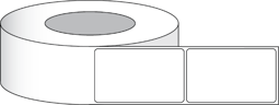 Immagine di Etichette Opache Poly White Eco 3" x 5" (7,62 x 12,7 cm) 500 etichette per rotolo 3" core