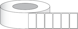Imagen de Etiqueta de brillo Tuff Coat de 2 x 1" (5,08 x 2,54 cm) 2300 etiquetas por rollo, no perforado