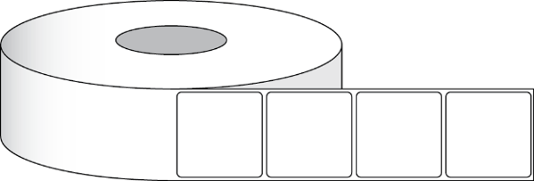 Immagine di Etichette lucide di carta 2,5x1,5" (6,35 x 3,81 cm)1625 etichette per rotolo 3 "core