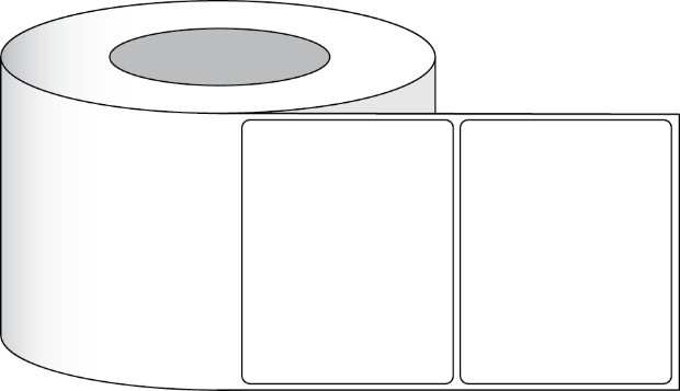 Afbeelding van Papier Hoogglans Etiket 5x4" (12,70 x 10,16 cm) 625 etiketten per rol 3"kern