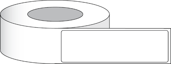 Immagine di Etichetta di carta lucida 2,5x7" (6,35 x 17,78 cm) 350 etichette per rotolo anima da 3".