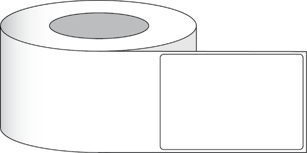 Immagine di Etichette Lucide Poly White 4" x 6" (102 x 152 mm) 400 etichette per rotolo 3" core