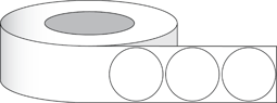 Billede af Paper High Gloss Label 3" (7,62 cm) 850 circle labels per roll 3"core