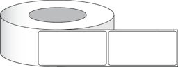 Immagine di Etichette lucide di carta 2x4" (5,08 x 10,16 cm) 625 etichette per rotolo 3 "core