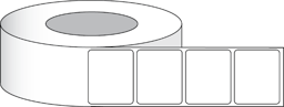 Obraz Etykiety Poly White Matte 3" x 2,5" (7,62 x 6,35 cm) 975 etykiet na rolce z 3-calowym rdzeniem