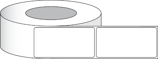 Picture of Högblankt papper Etikett 2x6" (5,08 x 15,24 cm) 350 etiketter per rulle 2"core