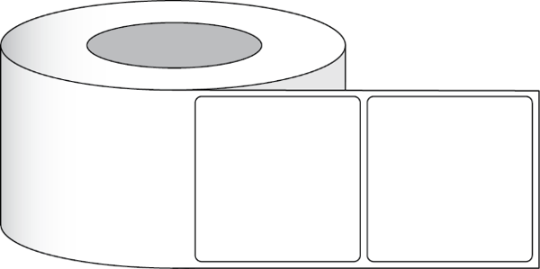 Obraz Papierowa etykieta z wysokim połyskiem 4x4 "(10,16 x 10,16 cm) 500 etykiet na rolkę 2" rdzenia