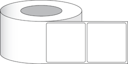 Picture of Poly White Gloss Labels 4" x 3" (10,16 x 7,62 cm) 850 labels per roll 3"Kern