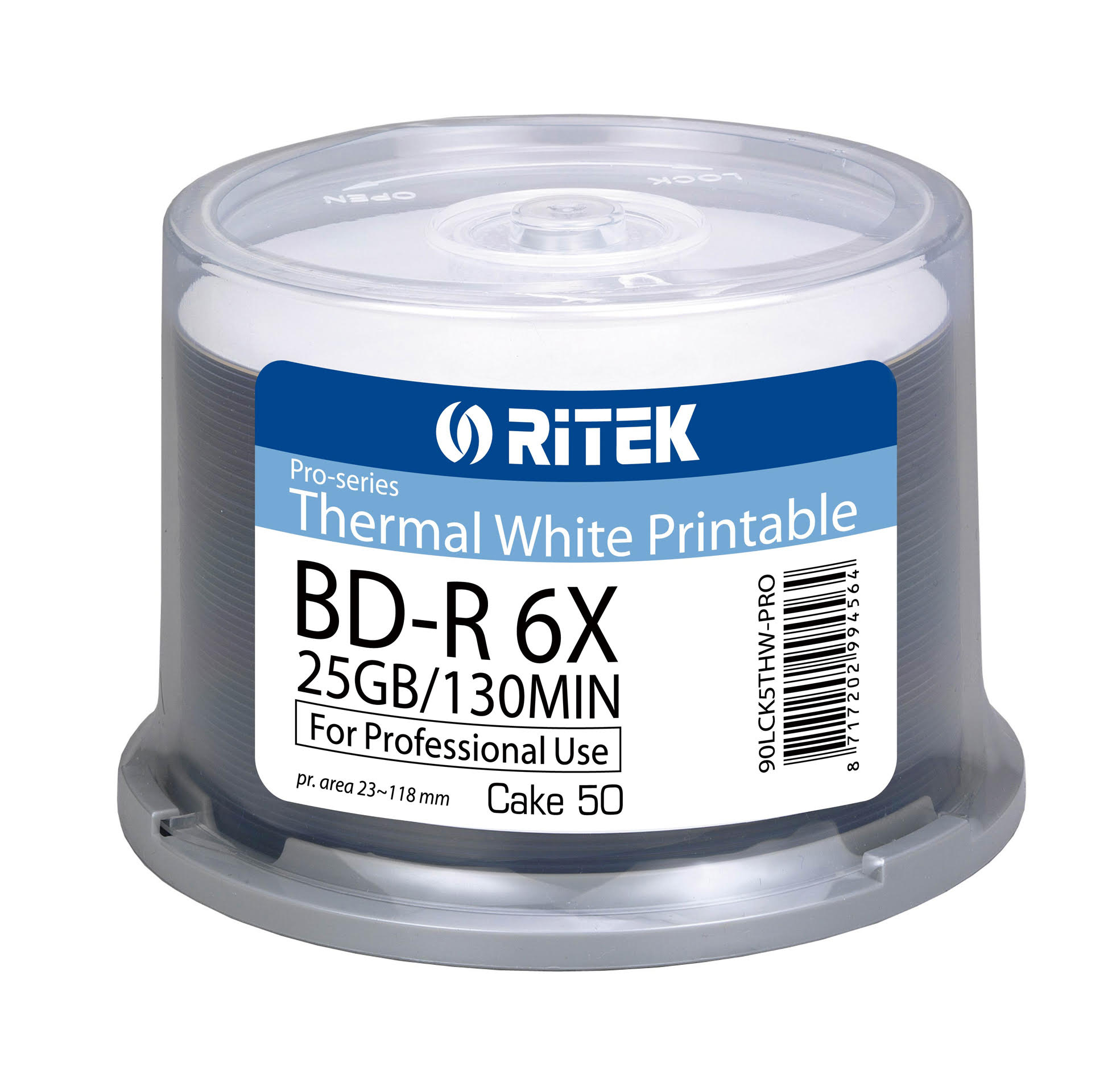 Pilt BD-R Ritek, Thermo White 25GB