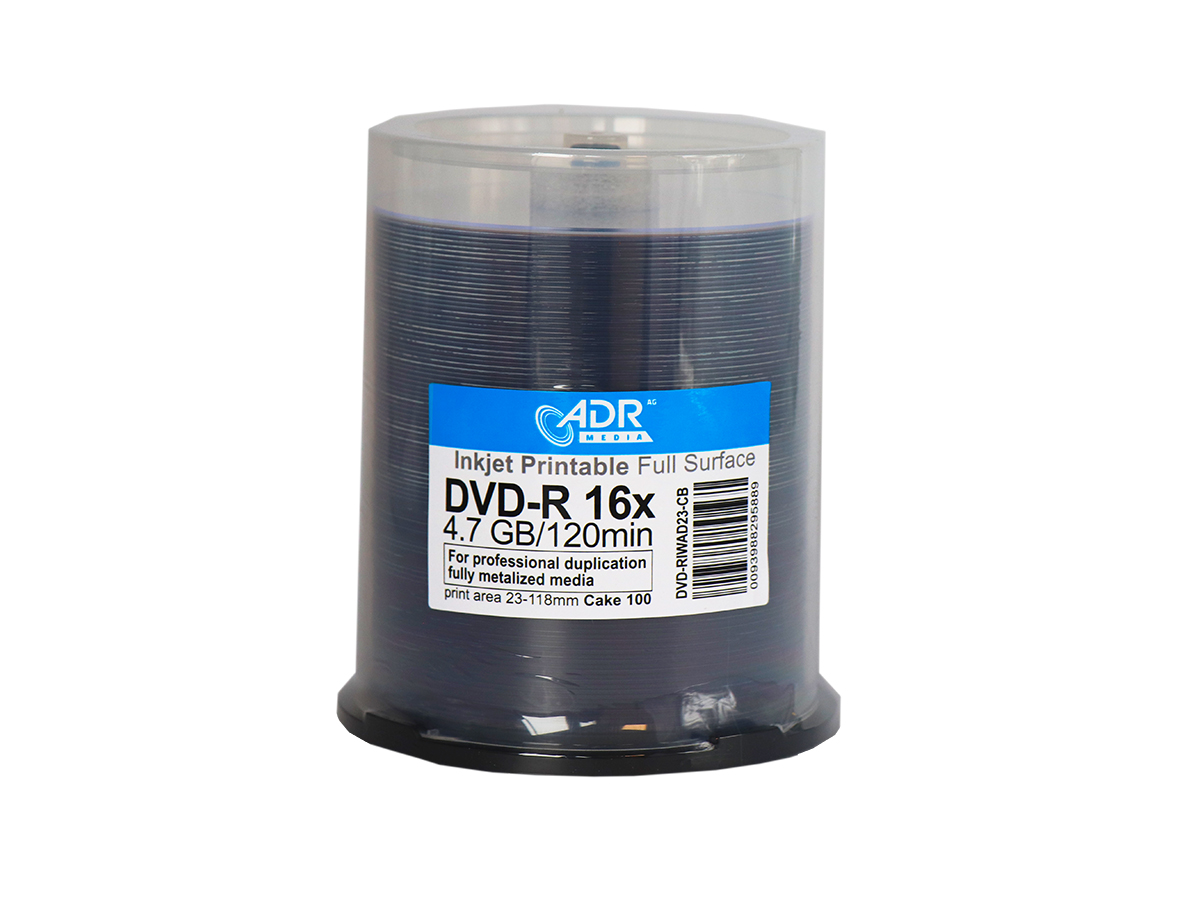 Pilt DVD-R ADR Media printable inkjet white 