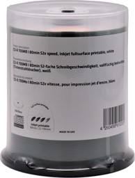 Immagine di CD-R vergine ADR Range, colore bianco, per stampa ink-jet, 80min/700MB, 52x