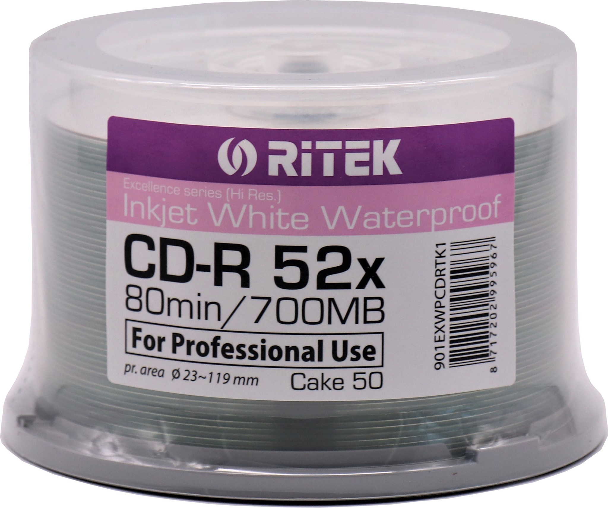 CD boşlukları RITEK Inkjet Beyaz Waterproff resmi