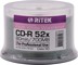Immagine di CD-R vergini RITEK, colore bianco, superficie stampabile fino al foro interno da 25 mm