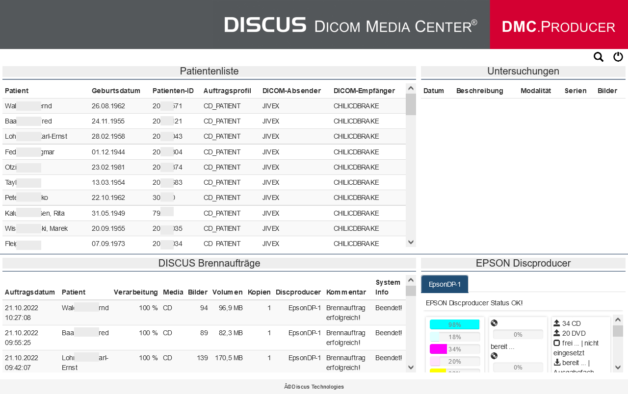 DISCUS Dicom Media Center Yazılımı (aylık lisans) resmi