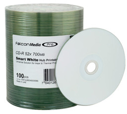 Falcon Media FTI üres CD, tintasugaras nyomtatható, fehér, 80 perc/700MB, 52x képe