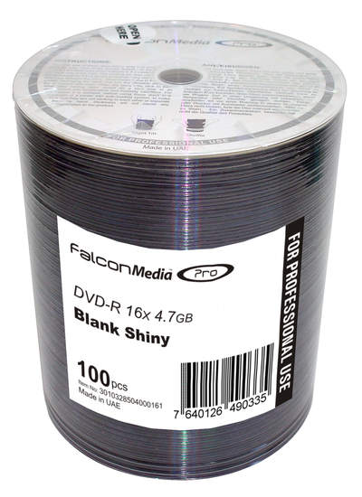 Bild von DVD-Rohlinge Falcon Media FTI, Blank Shiny, 4,7 GB,16x