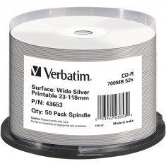 Verbatim üres CD, 52x DLP tintasugaras ezüst képe