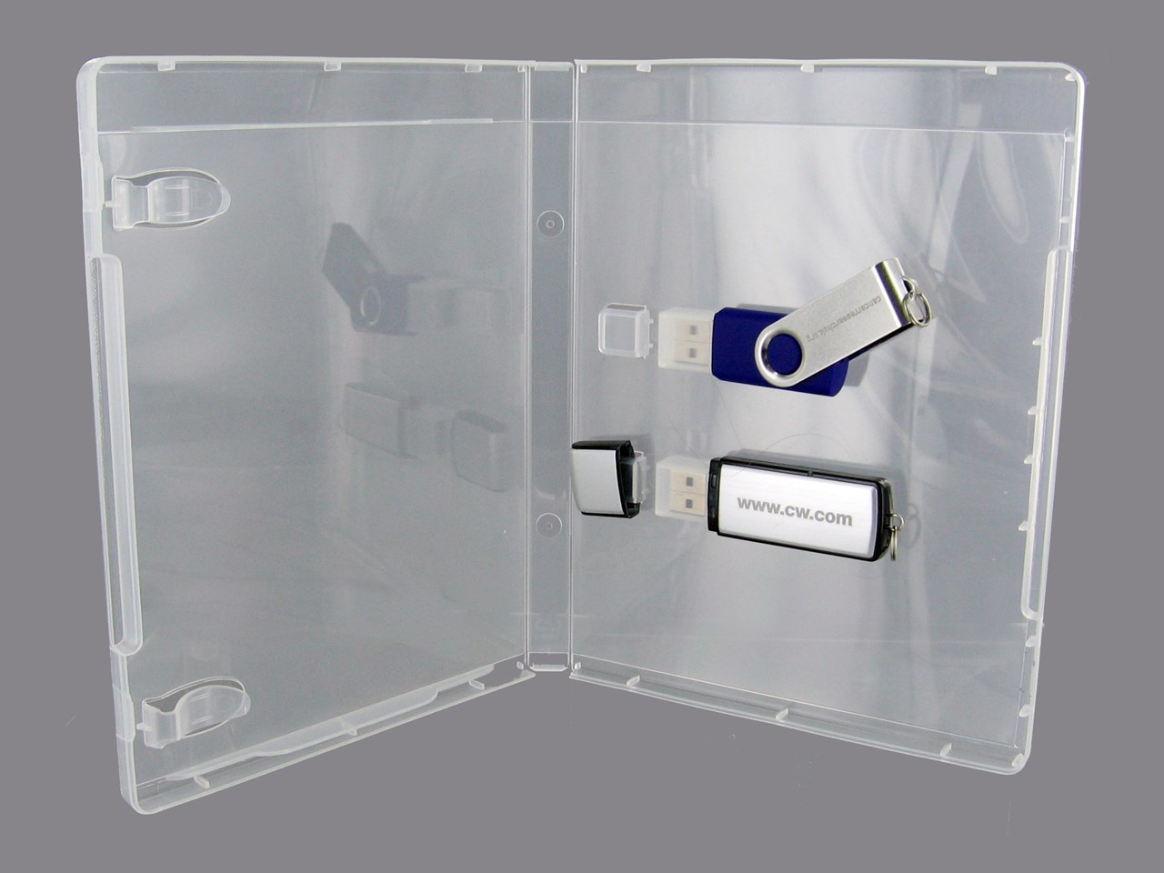 Image de Boîtier PP transparent pour 2 clés USB