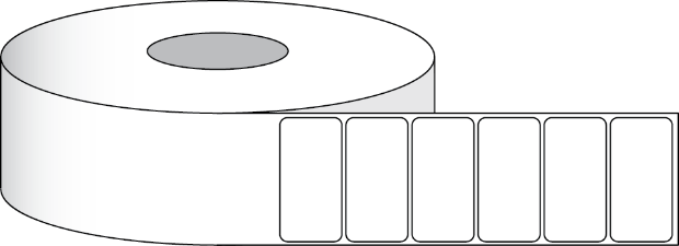 Picture of Poly Clear Gloss Eco Labels, 4"x 2" (10,16 x 5,08 mm), 1000 pcs per roll, 2" core