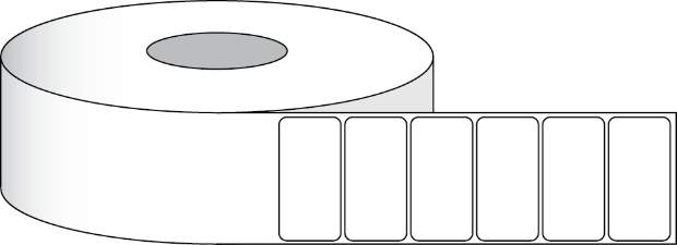 Image de Etiquettes Poly White Matte Advanced 4"x 2" (10,16x5,08 cm) 1000 pcs par rouleau, mandrin 2"