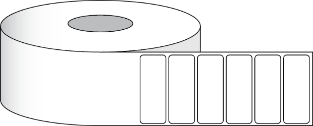Afbeelding van Papier Hoogglans Etiket 4x1,5" (10,16 x 3,81 cm) 1300 etiketten per rol 2"kern