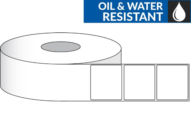 Picture of Poly White Gloss Labels, 3" x 2" (7,6 x 5,1 cm), 600 pcs per roll, 2" core