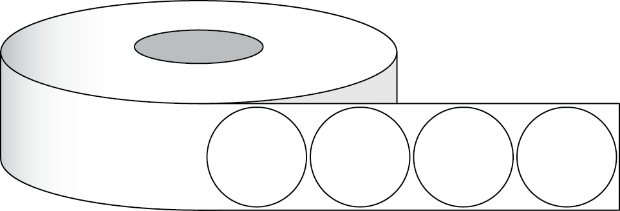 Picture of Paper High Gloss Label 2,5" (6,40 cm) Round; 800 labels per roll 2"core