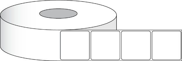 Picture of Paper High Gloss Label 1,5x1,5" (3,81 x 3,81 cm) 900 labels per roll 2"core