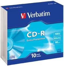 Imagen de CDs vírgenes 80 Verbatim, 52x DL, 10 unidades en caja