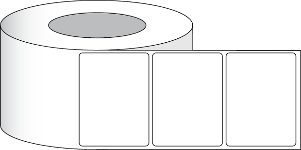 รูปภาพของ Cotton Fabric Cream Labels 4" x 3" (10,16 x 7,62 cm) 450 labels per roll 3"core
