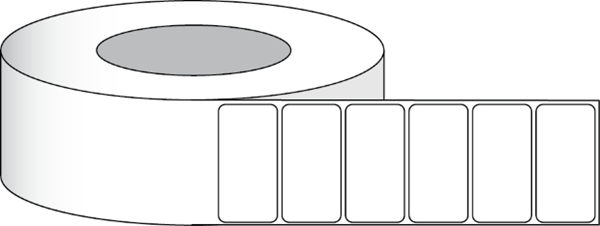 Picture of Paper High Gloss Label 2x1" (5,08 x 2,54 cm) 2300 labels per roll 3"core