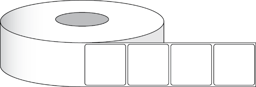 Afbeelding van Papier Hoogglans Label 2,5x1,5" (6,35 x 3,81 cm) 1625 labels per rol 3"kern
