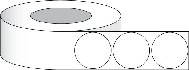 Afbeelding van Papier Hoogglans Label 3" (7,62 cm) 850 cirkelvormige labels per rol 3"kern
