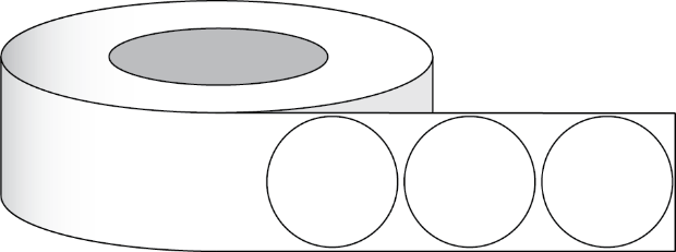 Picture of Paper High Gloss Label 3" (7,62 cm) 850 circle labels per roll 3"core